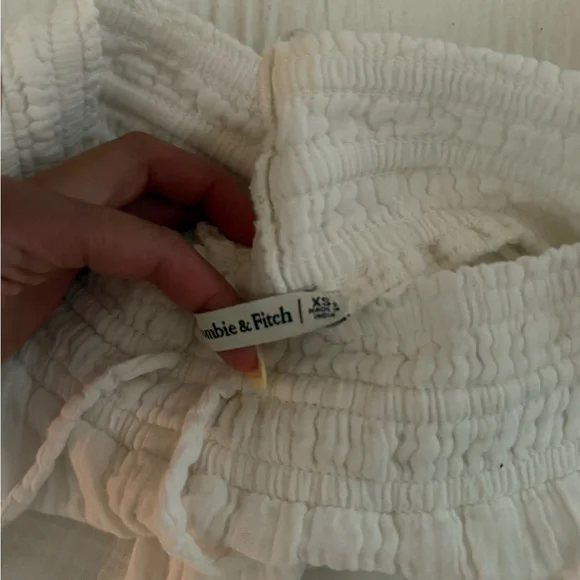 Abercrombie & Fitch White Gauzy beach Pants - Picture 3 of 4